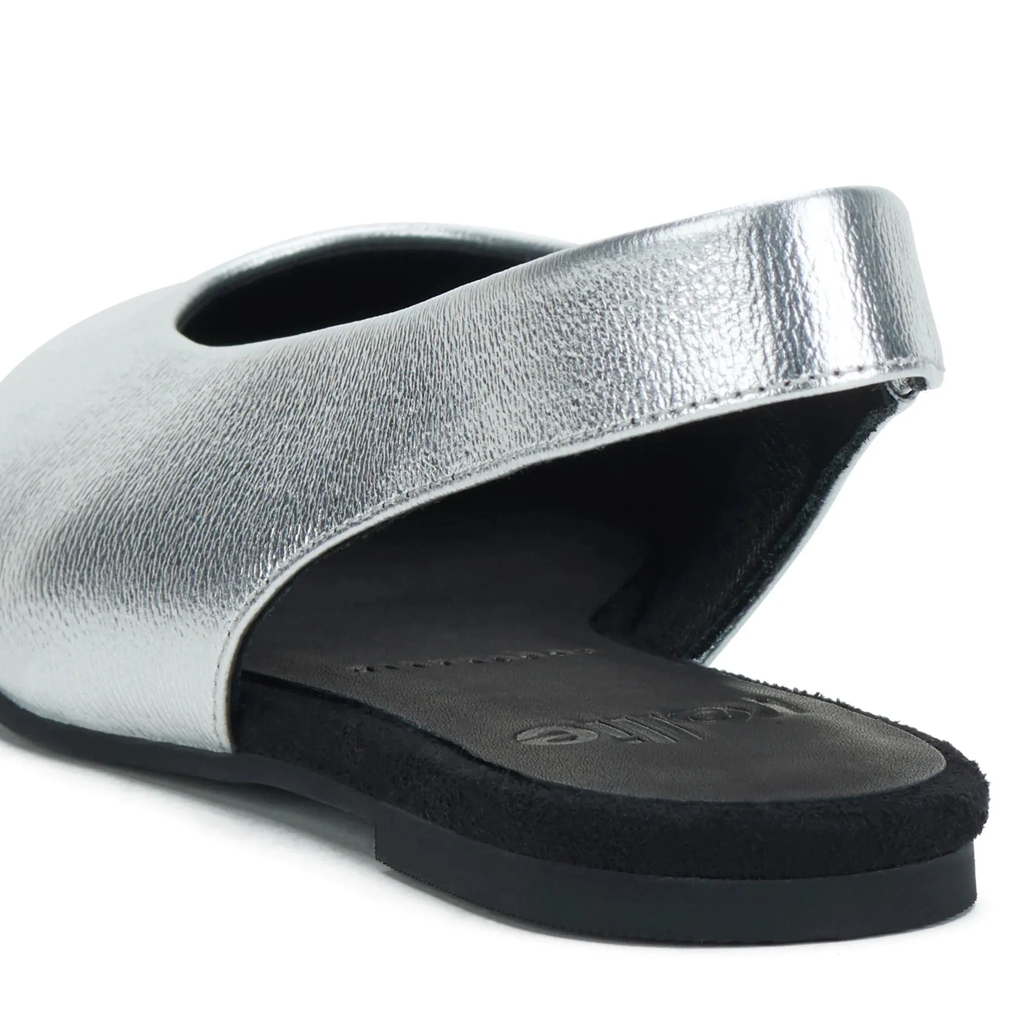 Rollie Pointed Slingback Silver