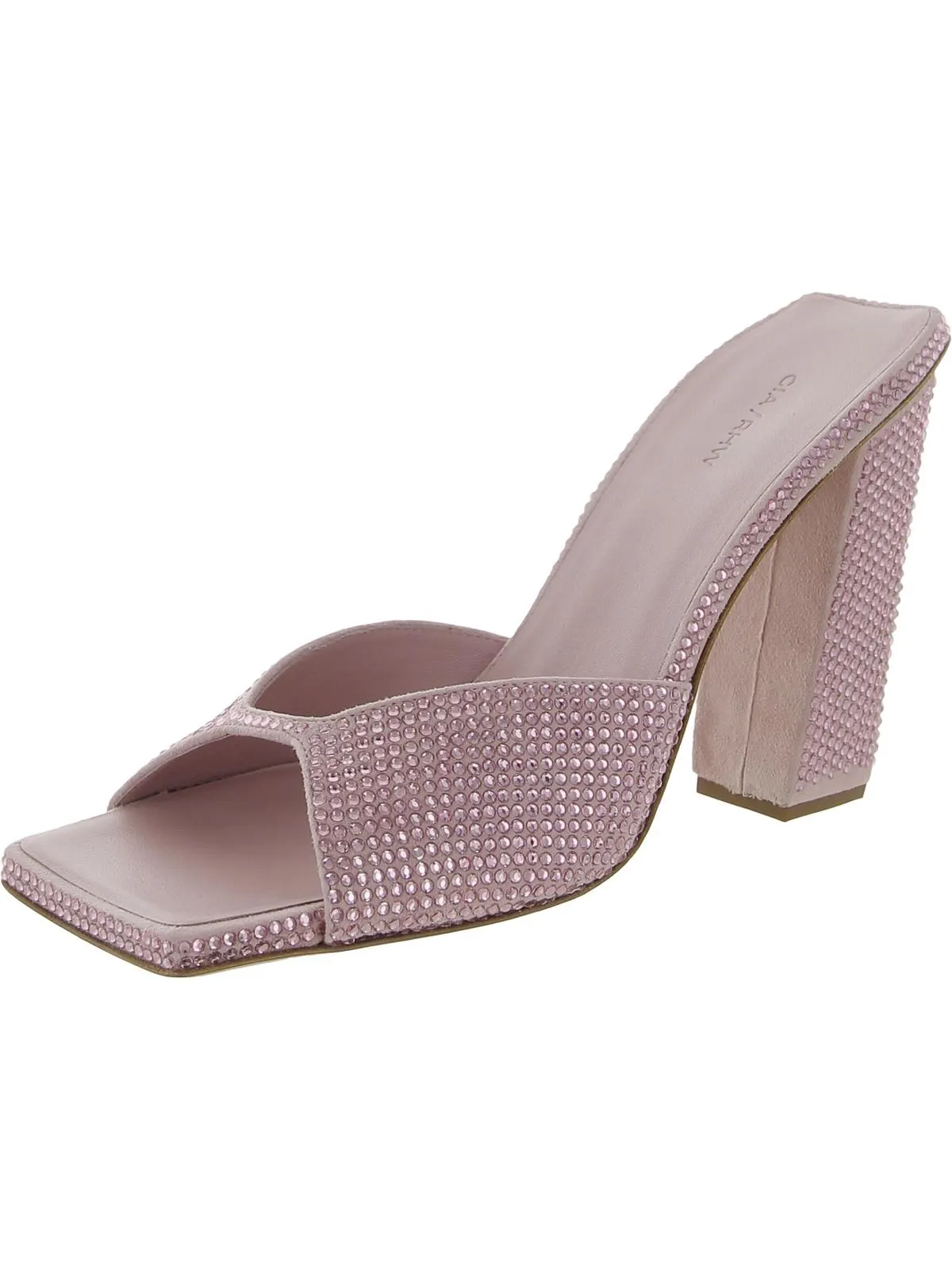 Rosie 14 Strass Womens Suede Peep-Toe Slide Sandals