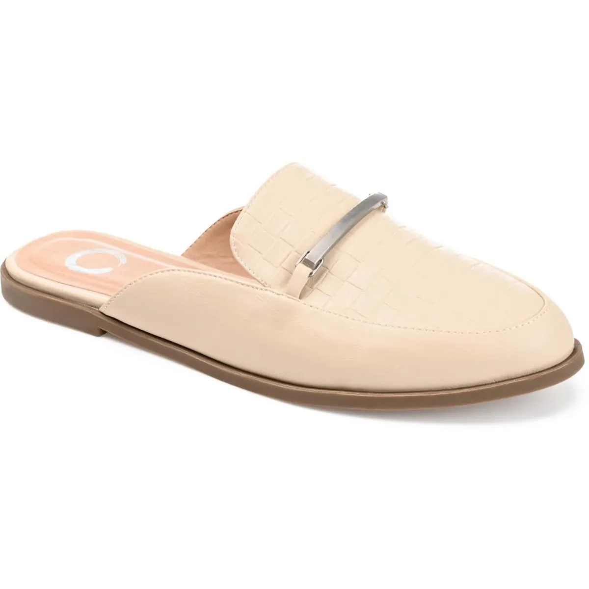 Rubee Womens Faux Leather Loafer Mules