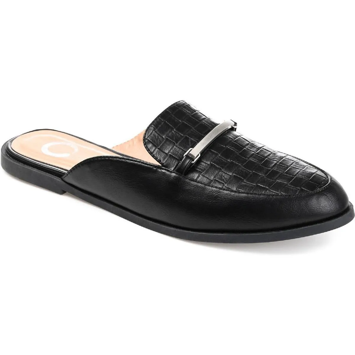 Rubee Womens Faux Leather Loafer Mules