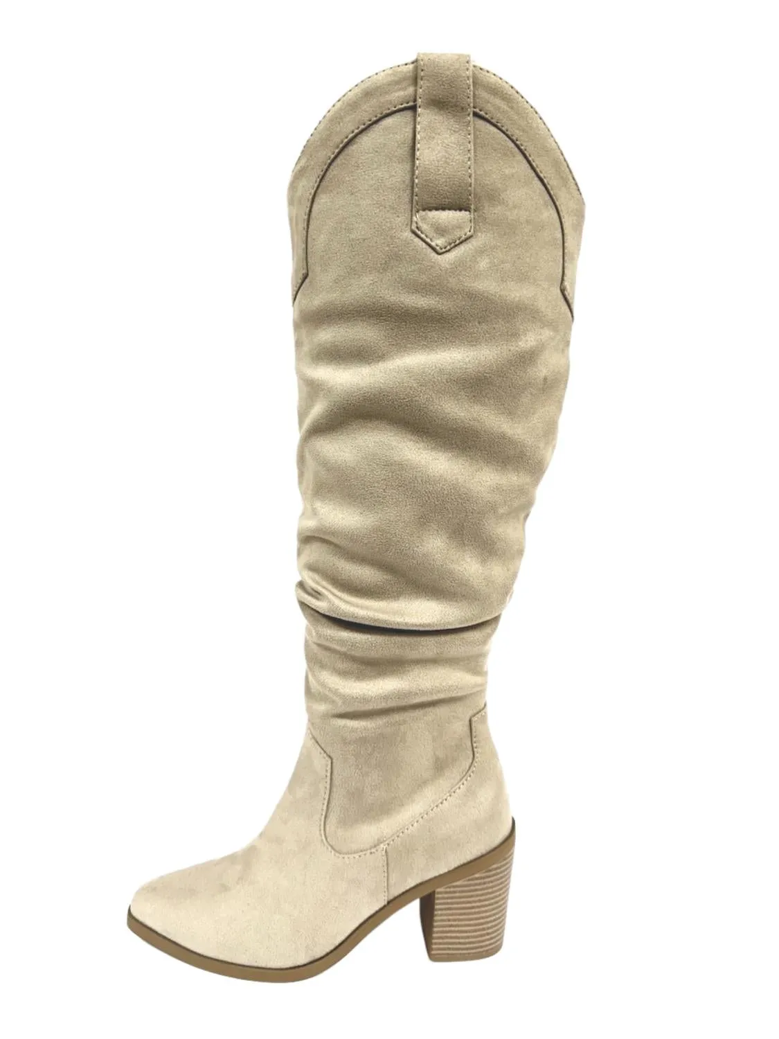Rustic Rider Knee High Boots In Clay