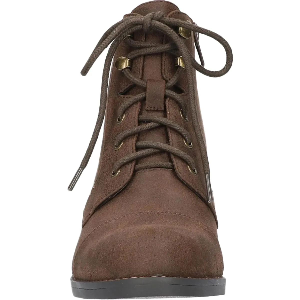 Sarina Womens Faux Suede Ankle Combat & Lace-up Boots