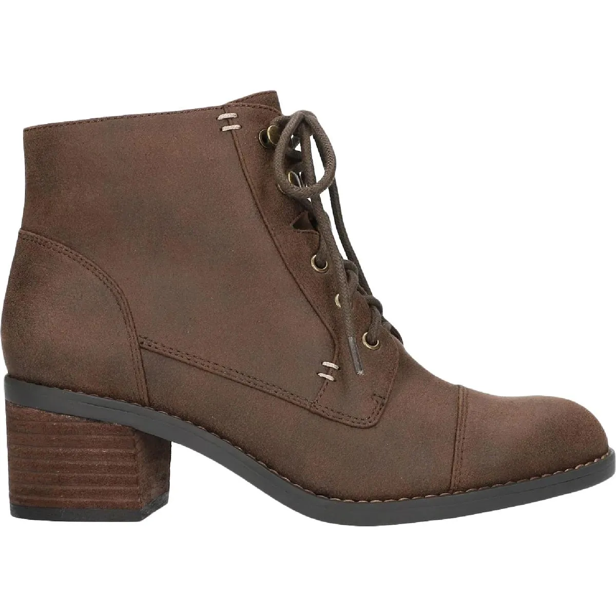 Sarina Womens Faux Suede Ankle Combat & Lace-up Boots