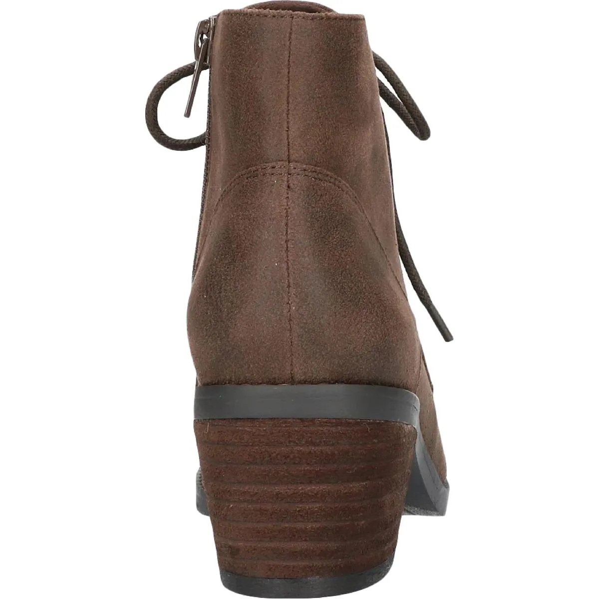 Sarina Womens Faux Suede Ankle Combat & Lace-up Boots