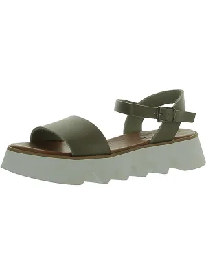 Sasha Womens Leather Ankle Strap Slingback Sandals