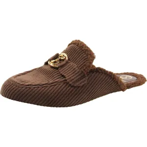 Shelby Cozy Womens Ribbed Man Made Slide Slippers