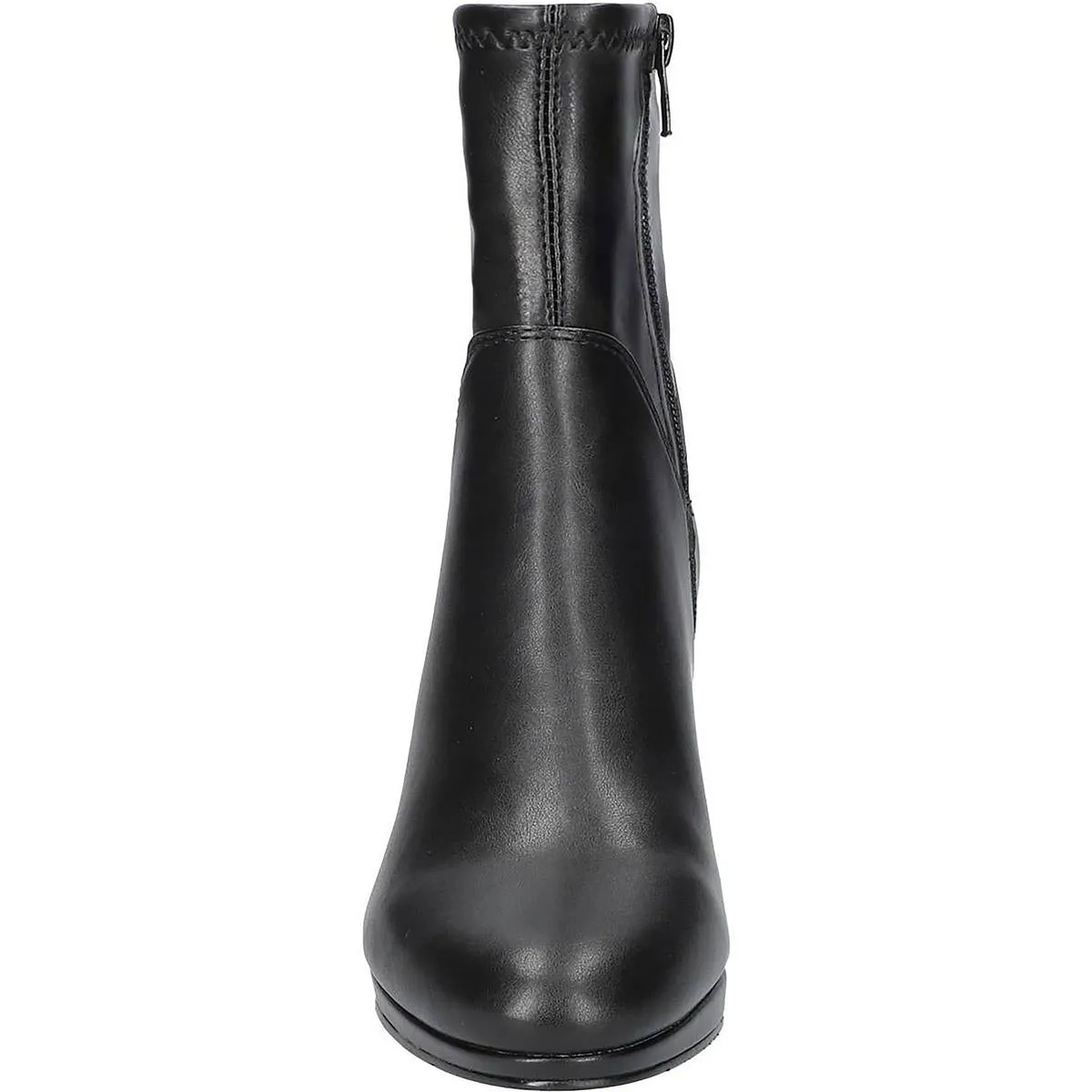 SOLANA Womens Block Heel Manmade Ankle Boots