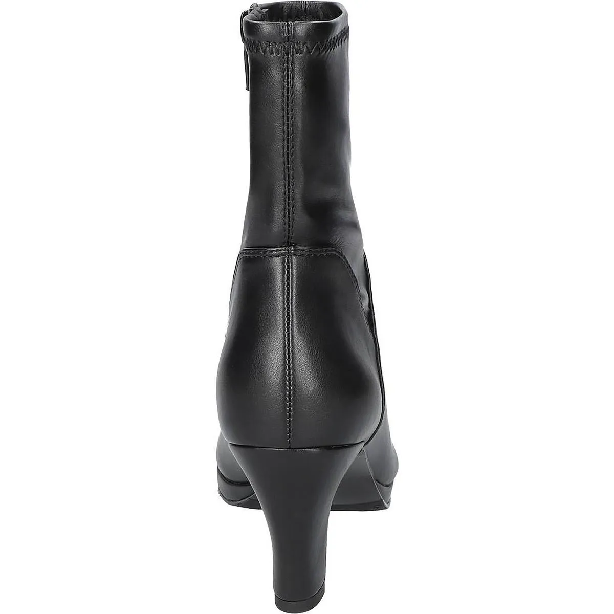 SOLANA Womens Block Heel Manmade Ankle Boots