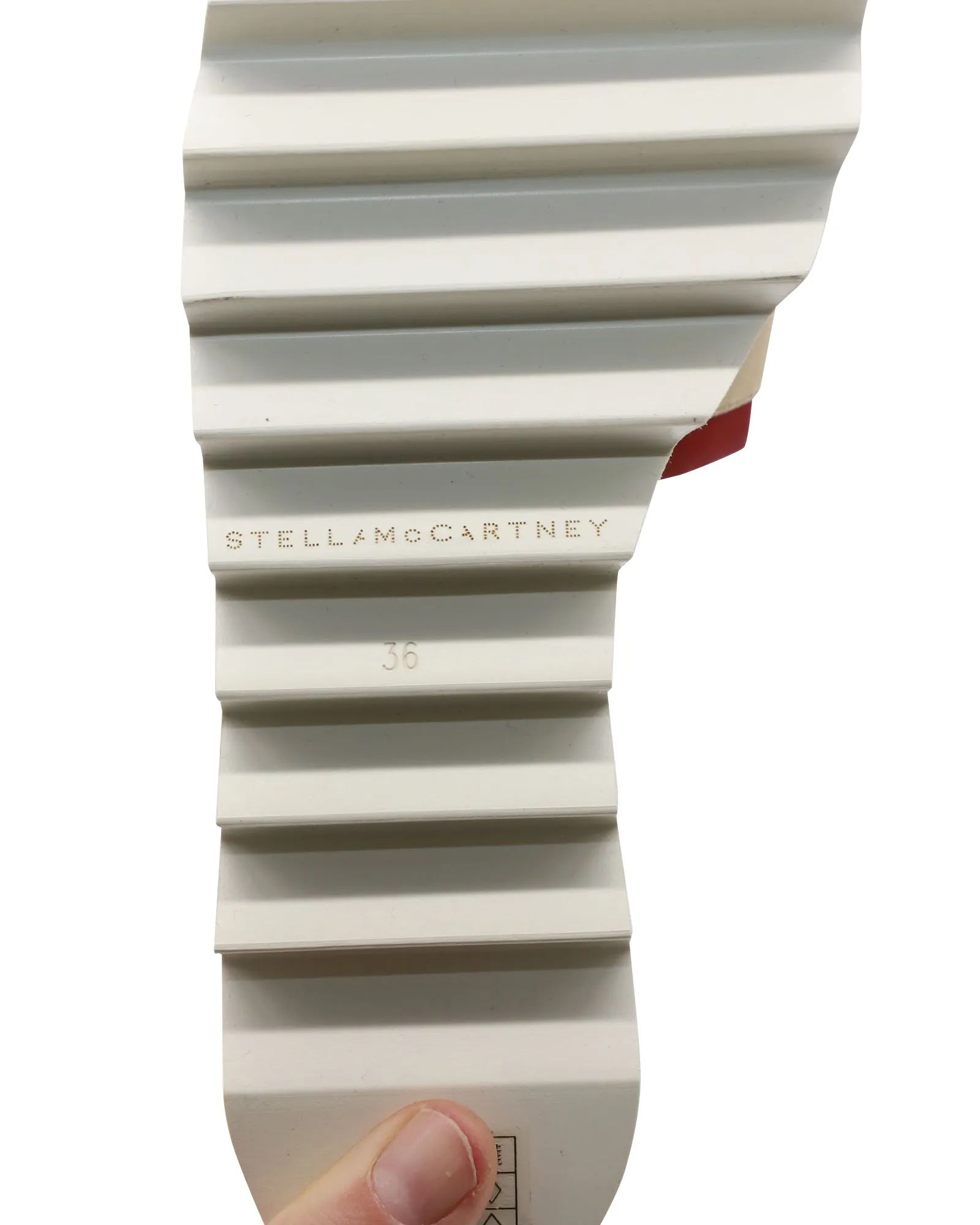 Stella Mccartney Color Block Platform Slides in White Faux Leather