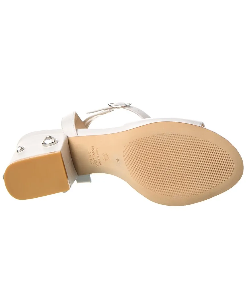 Stuart Weitzman Allshine Block 75 Leather Sandal