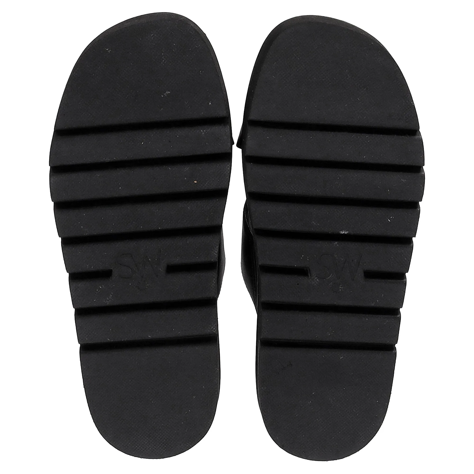 Stuart Weitzman Elodie Slide Sandals in Black Leather