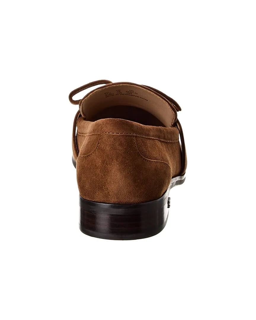 Stuart Weitzman Emma Bow Suede Loafer