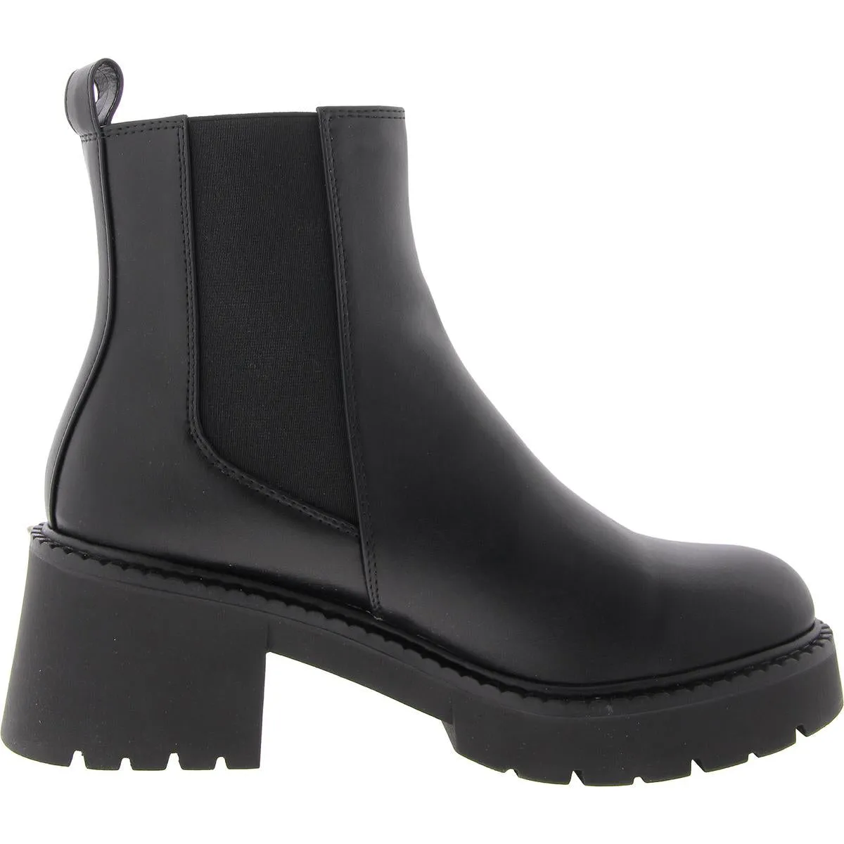 Tactic Womens Faux Leather Round Toe Chelsea Boots