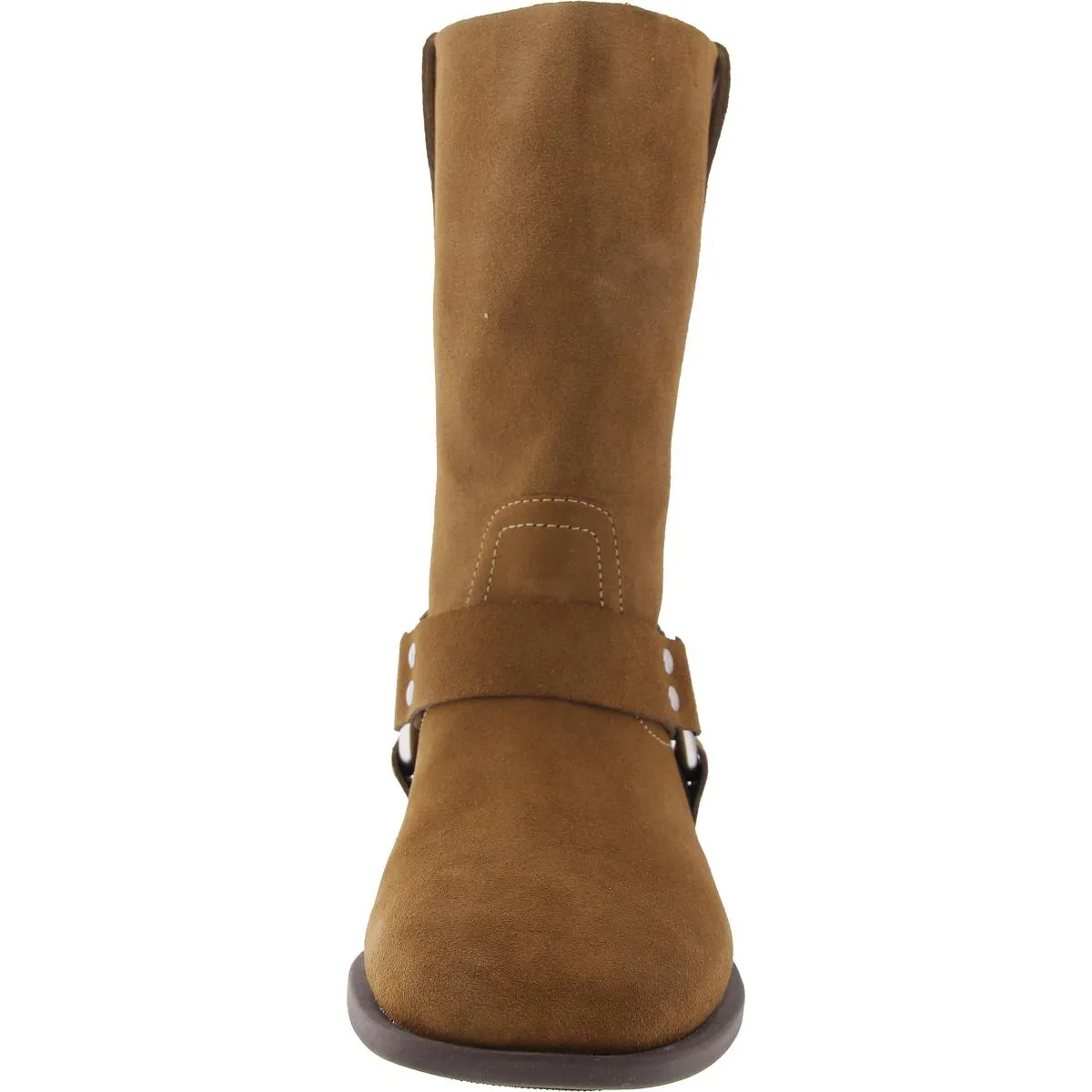 TARA  Womens Belted Suede Mid-Calf Boots