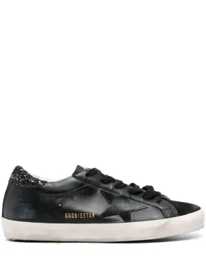 Textured Star Design Sneakers With Sparkling Accents