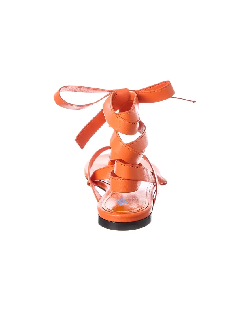 The Attico Ankle Strap Leather Sandal