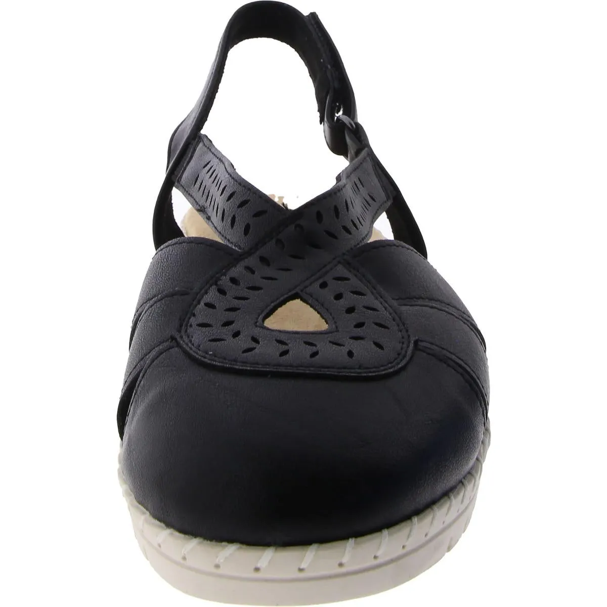 Tilda Womens Faux Leather Closed Toe Slingback Sandals