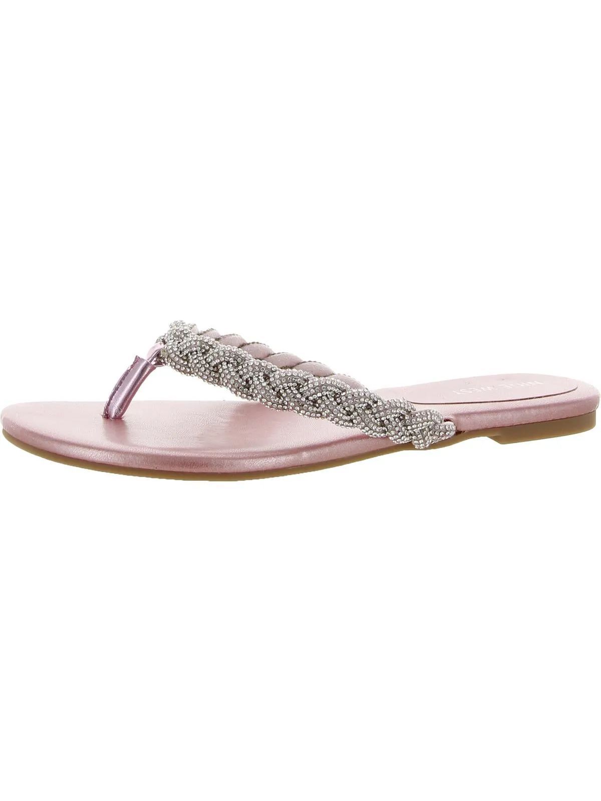 Tinee 5 Womens Rhinestone Slip On Flip-Flops