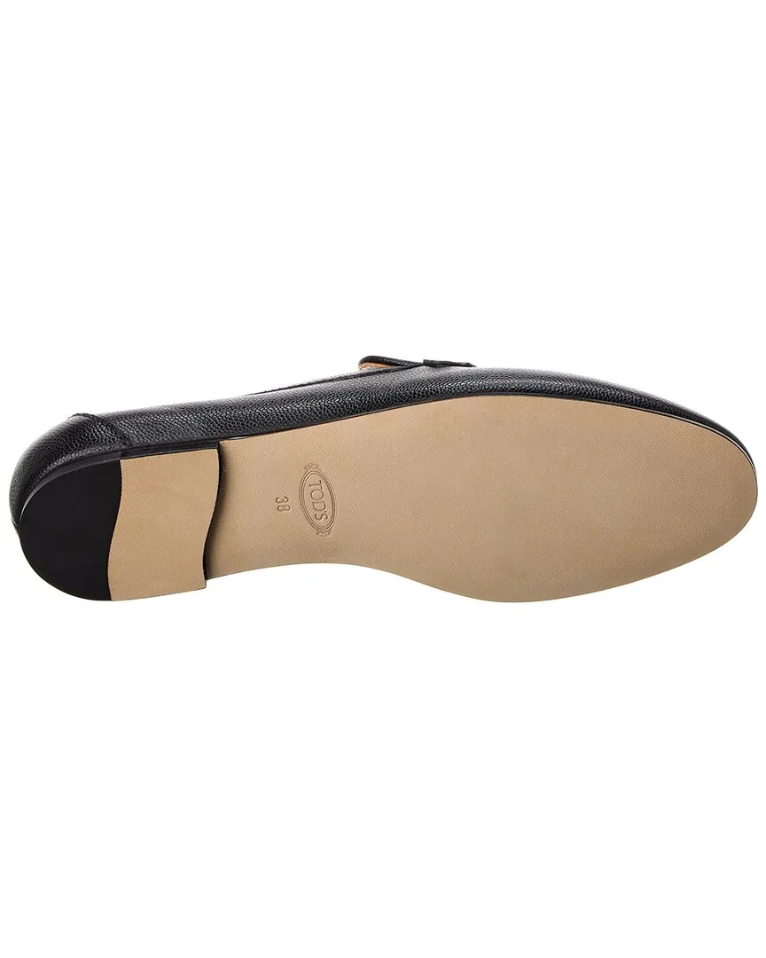 TODs Chain-Link Leather Loafer
