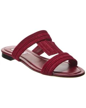 TODs Double T Strap Suede Sandal