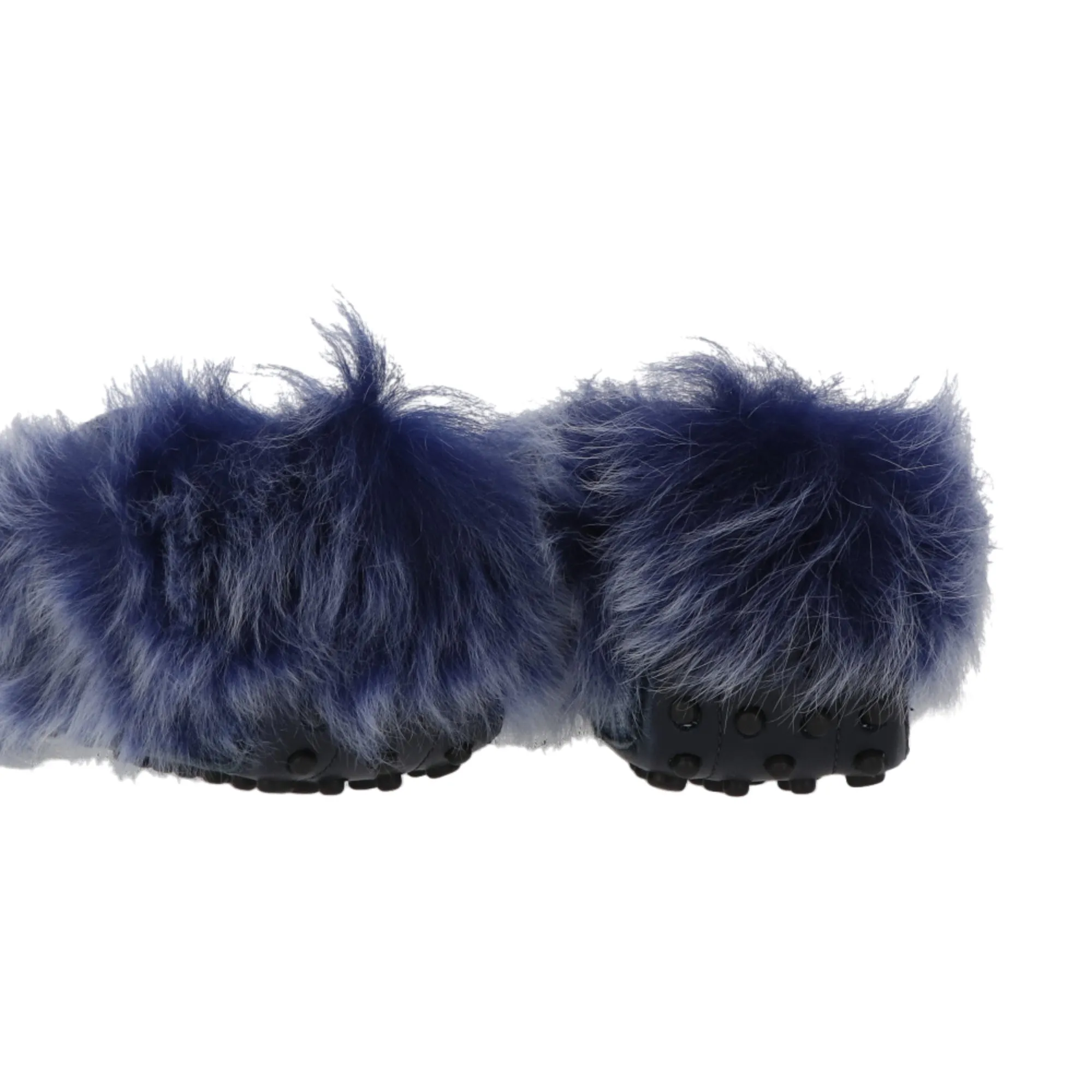 Tod's Gommini Maxi Fur-Lined Denim Loafers