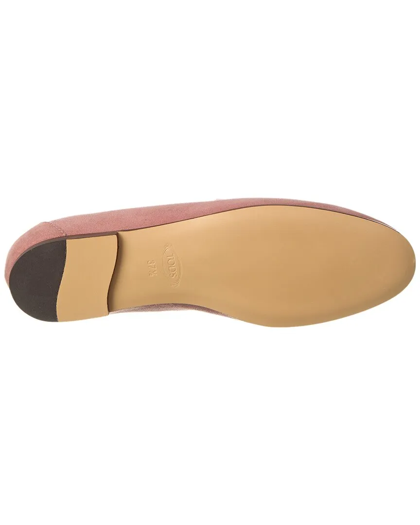 TODs Kate Suede & Leather Loafer