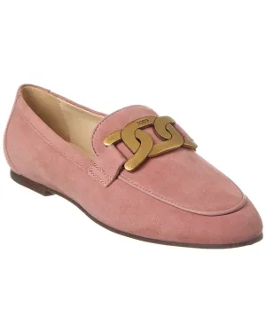 TODs Kate Suede & Leather Loafer