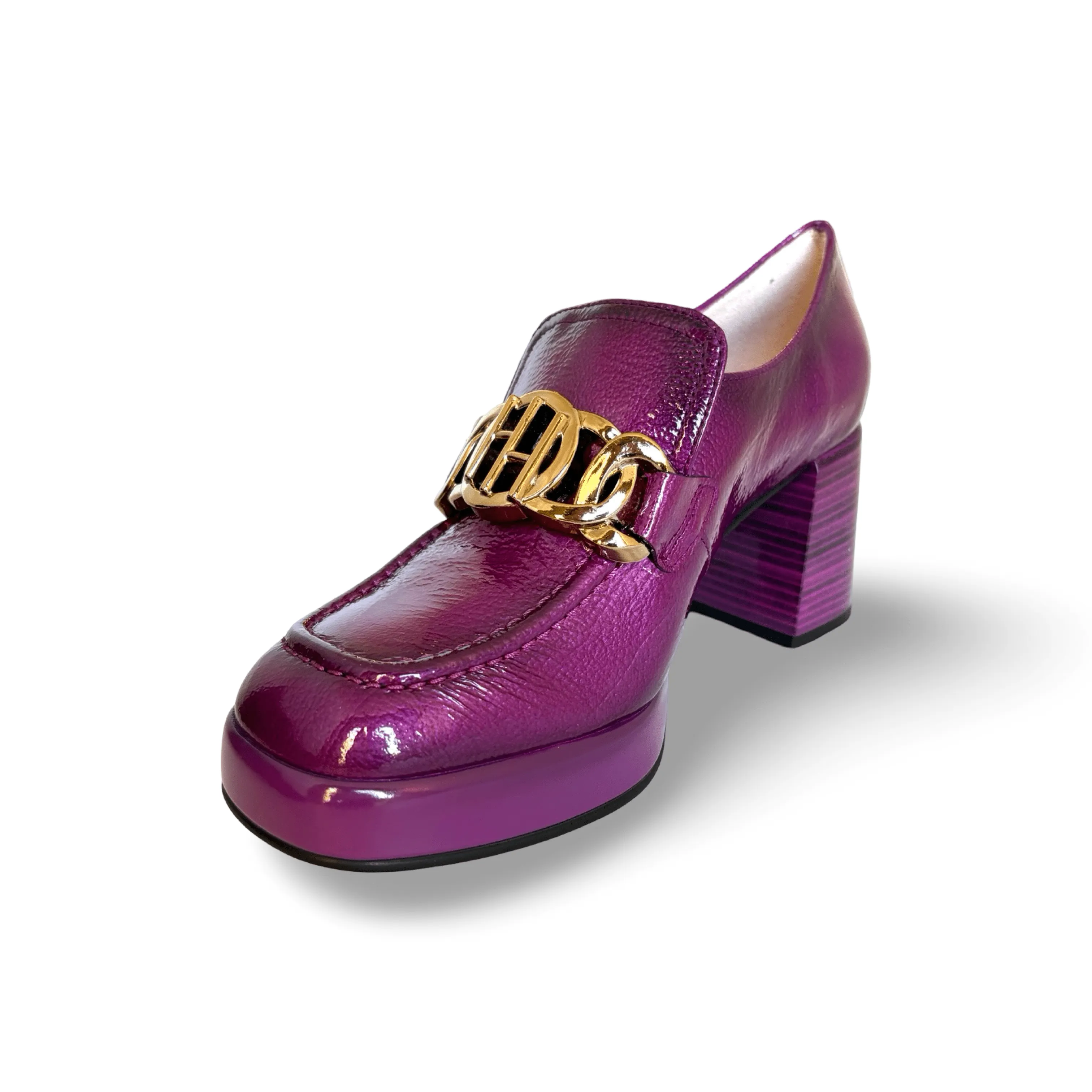 Tokio Magenta Patent Heel