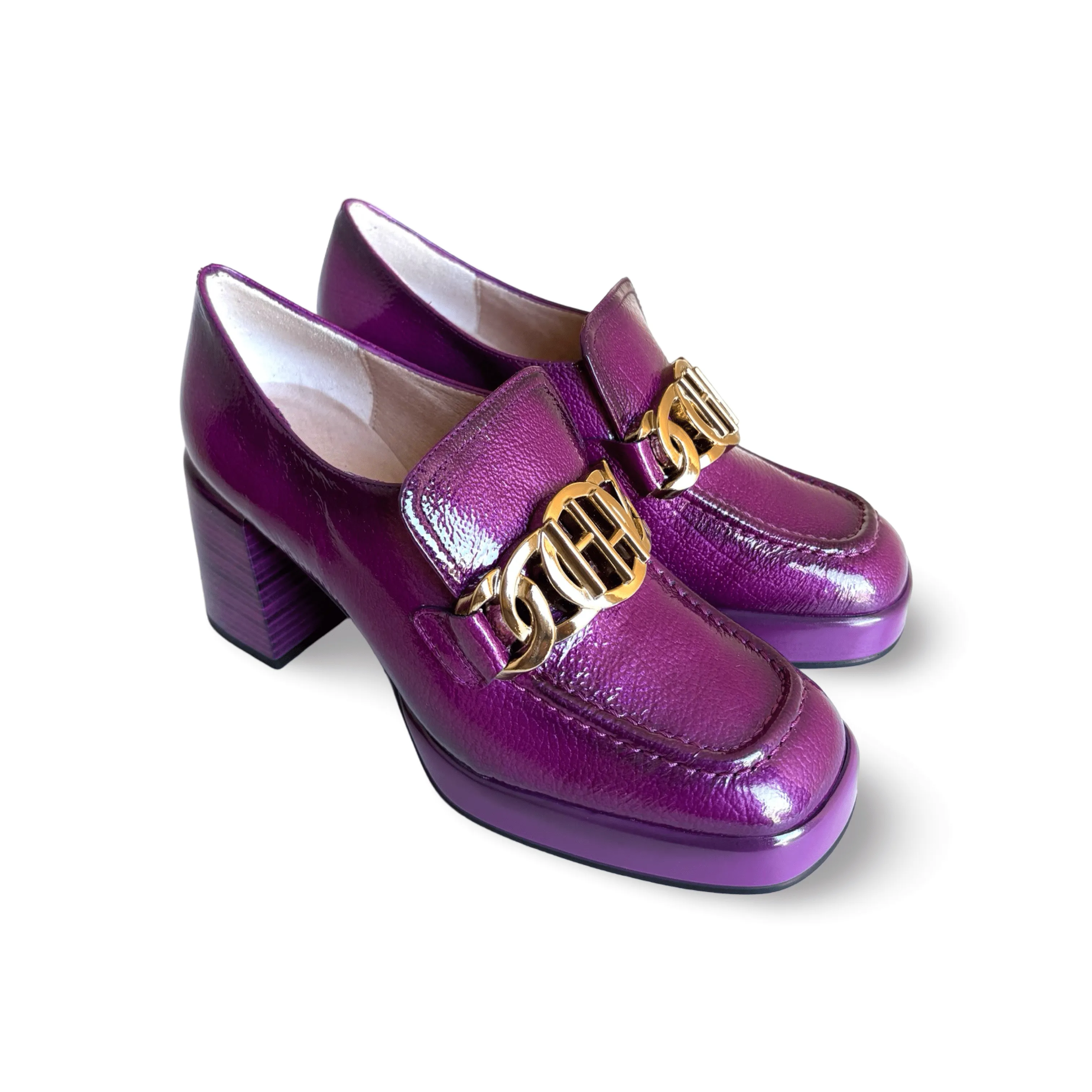 Tokio Magenta Patent Heel