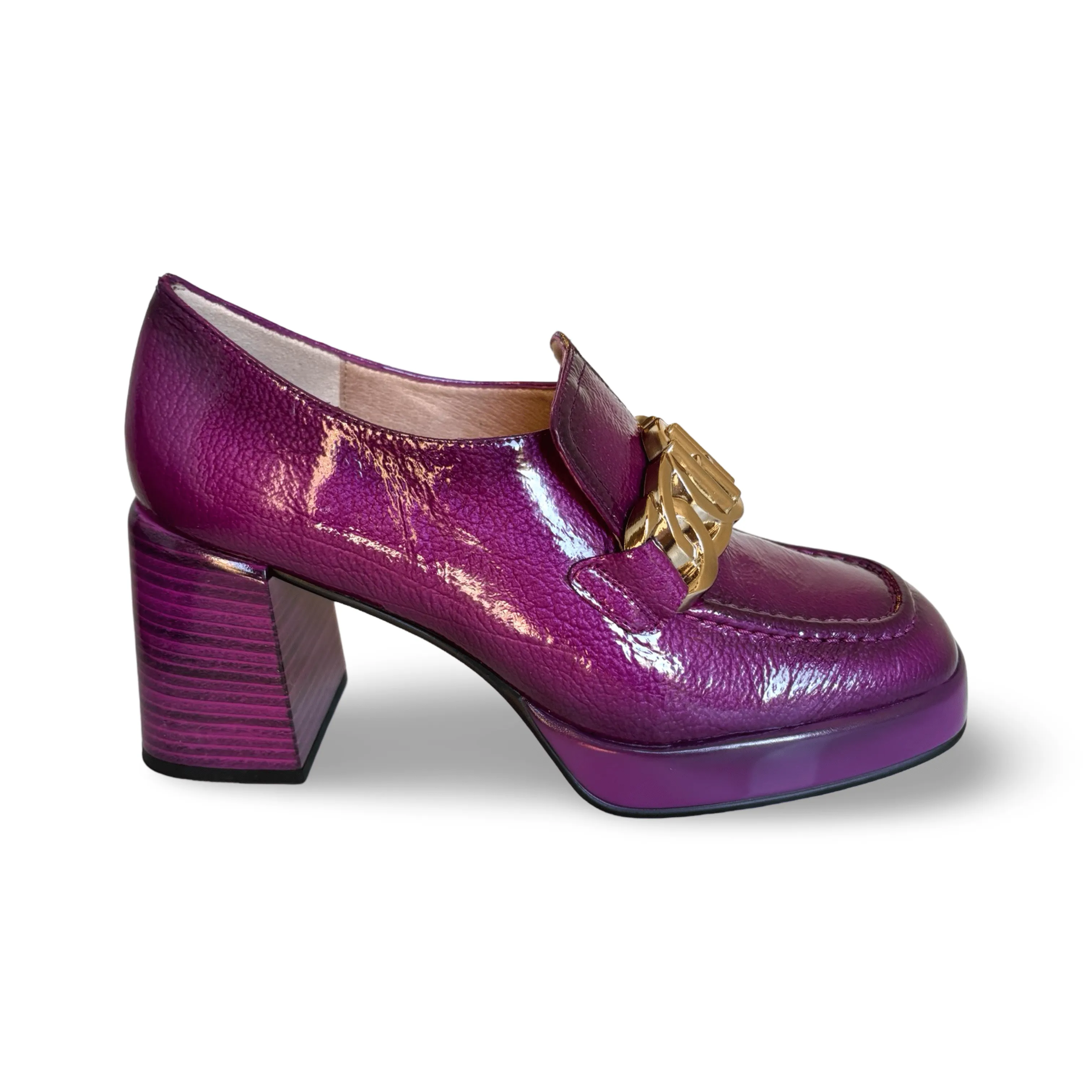 Tokio Magenta Patent Heel
