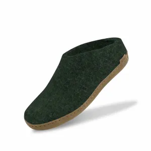 Unisex Slip-On With Leather Sole In Forest