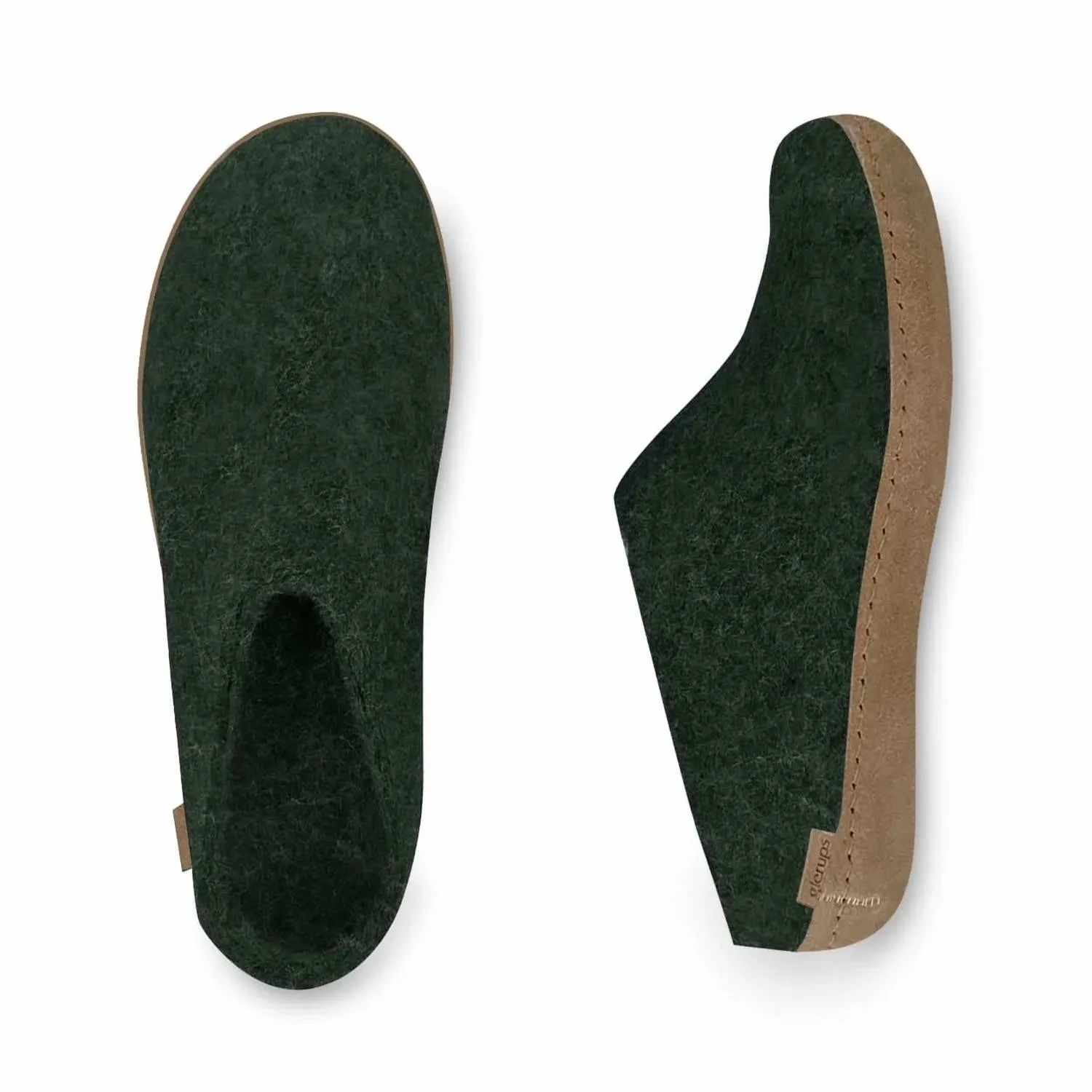 Unisex Slip-On With Leather Sole In Forest
