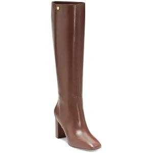 Valley Womens Leather Square Toe Knee-High Boots