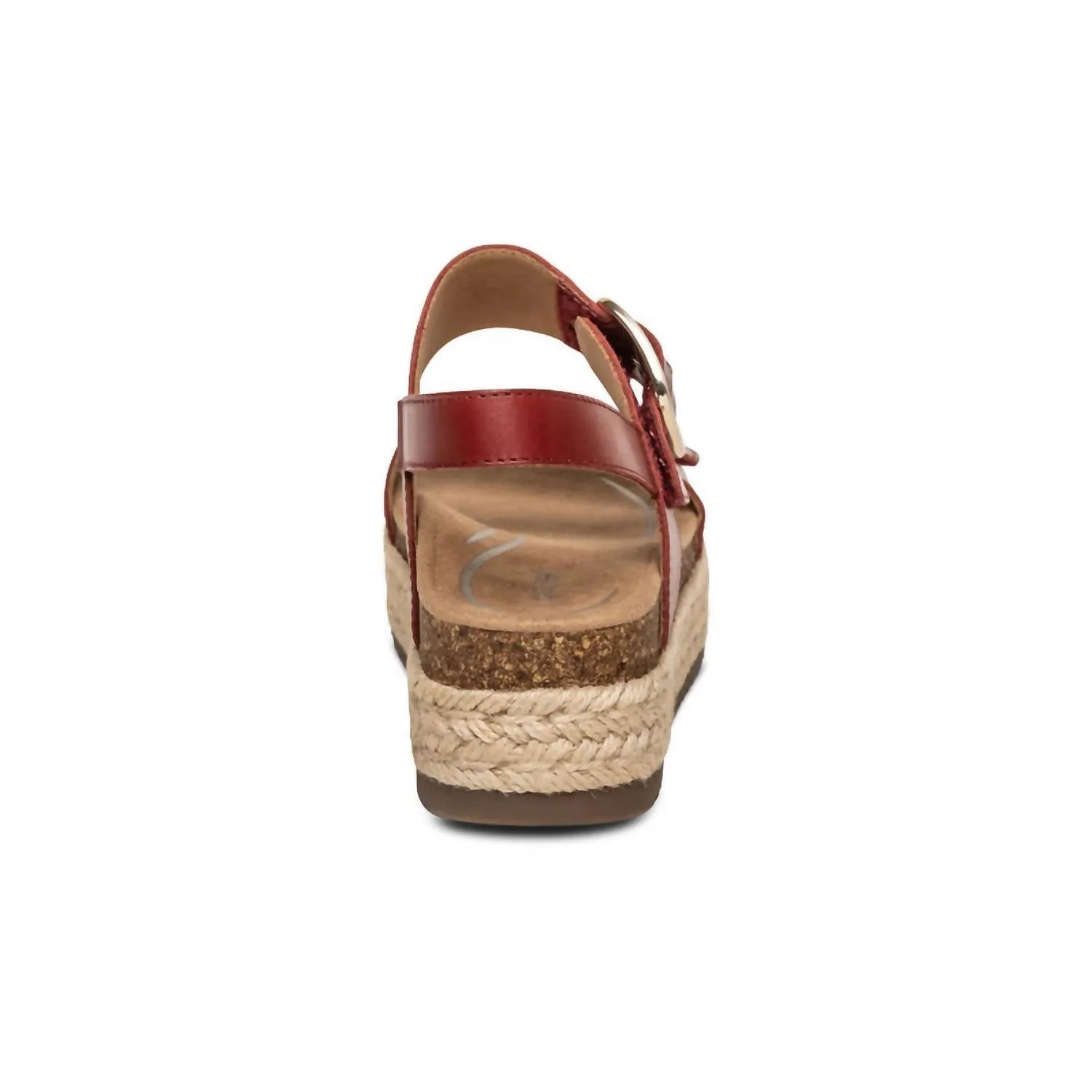 Vania Arch Support Platform Sandal In Red