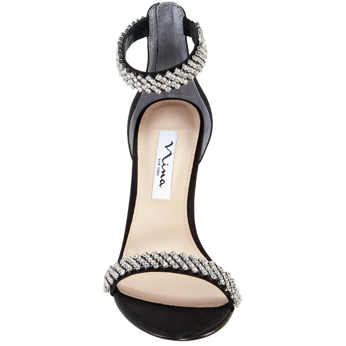 Vauna Womens Satin Rhinestone Dress Sandals