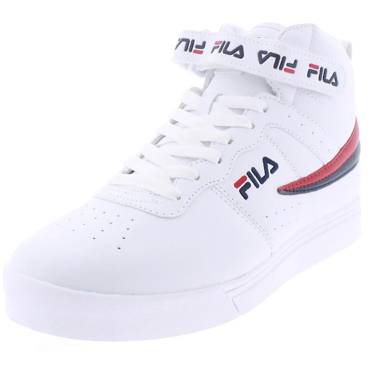 Vulc 13 Repeat Logo Womens Faux Leather Mid Top Basketball Shoes