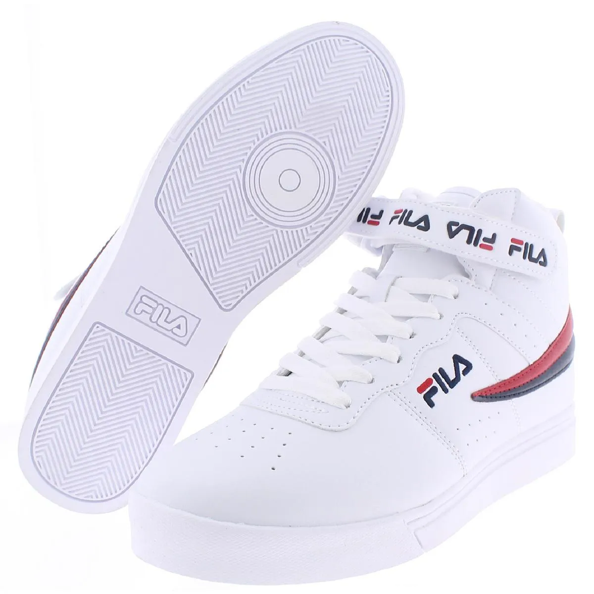 Vulc 13 Repeat Logo Womens Faux Leather Mid Top Basketball Shoes