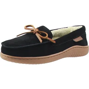 Wilmington Womens Faux Fur Lined Leather Moccasin Slippers