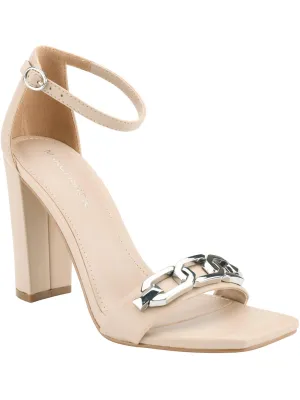 Winnia Womens Square Open Toe Dressy Ankle Strap