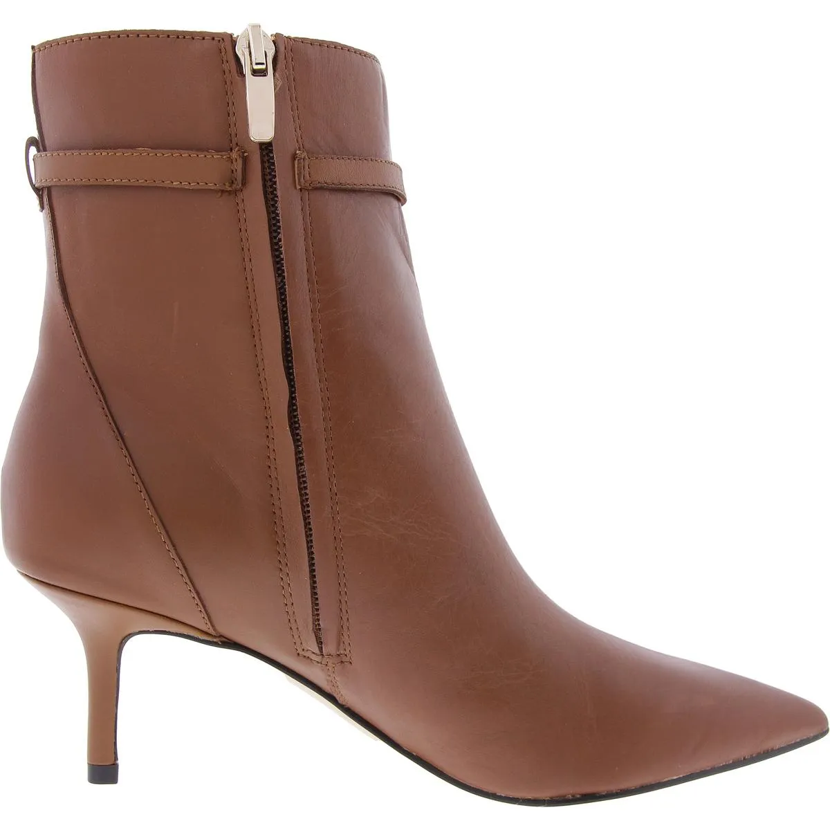 WNANSELL Womens Zipper Faux Leather Booties