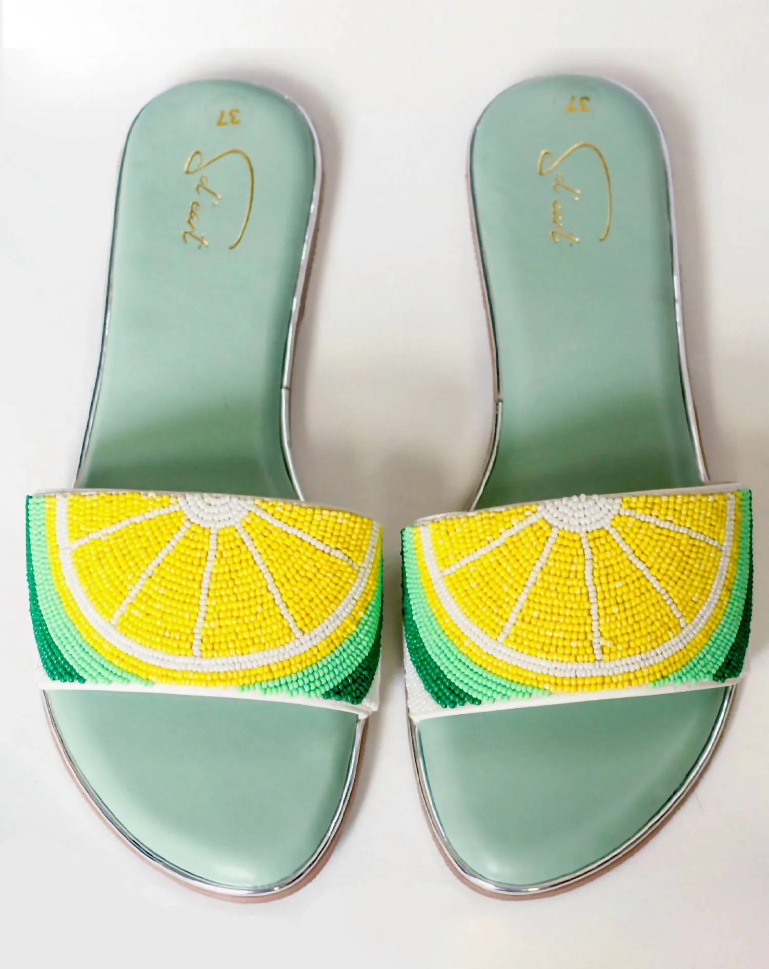 Women Lemon Zest Sandal In Green/yellow