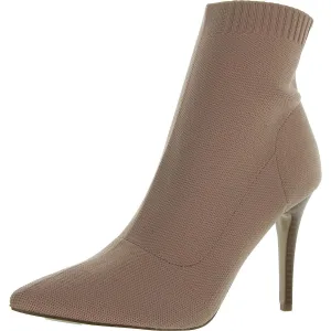 Womens Almond Toe Pull On Ankle Boots