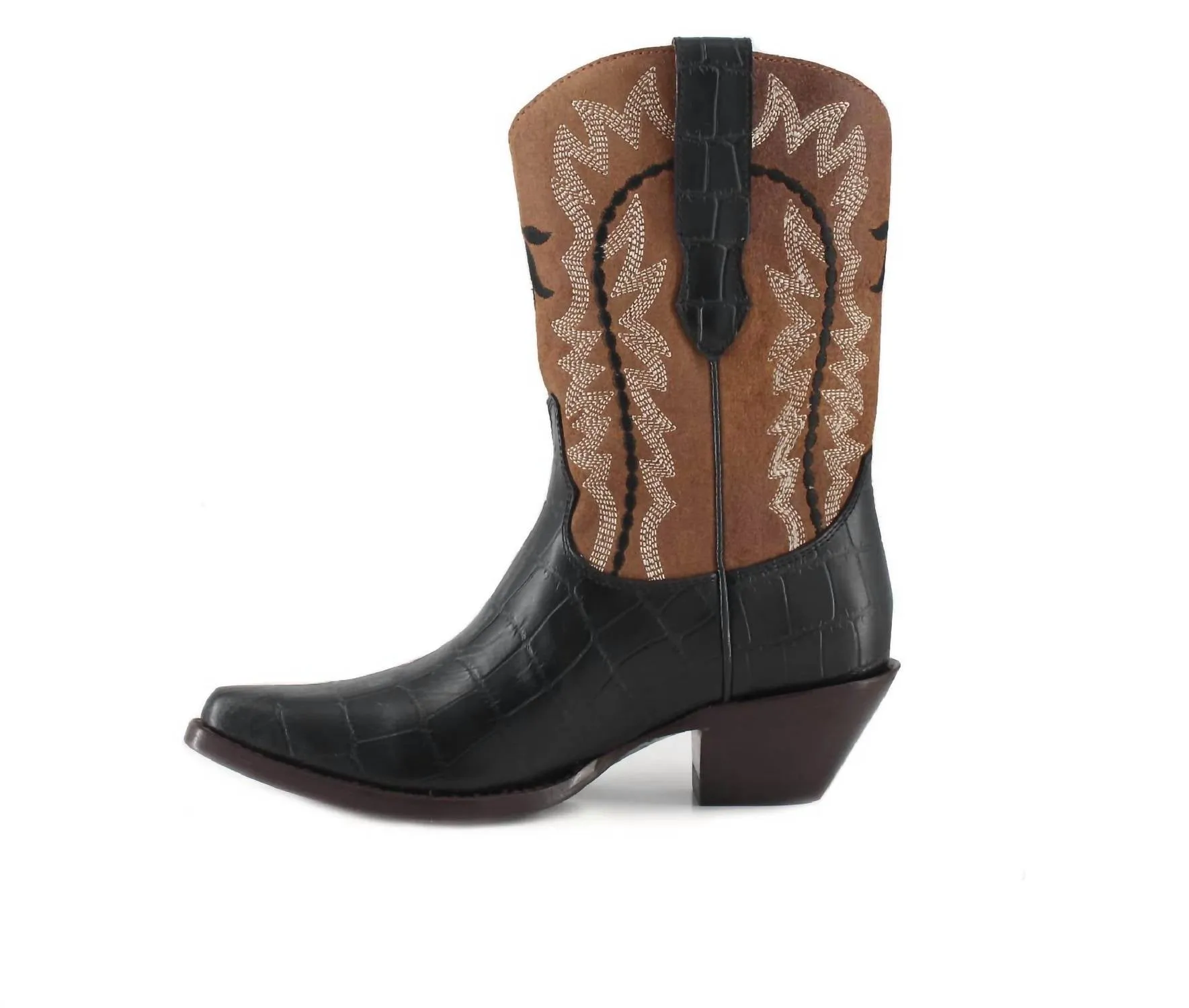 Women's Bianca Leather Cowgirl Boots In Black