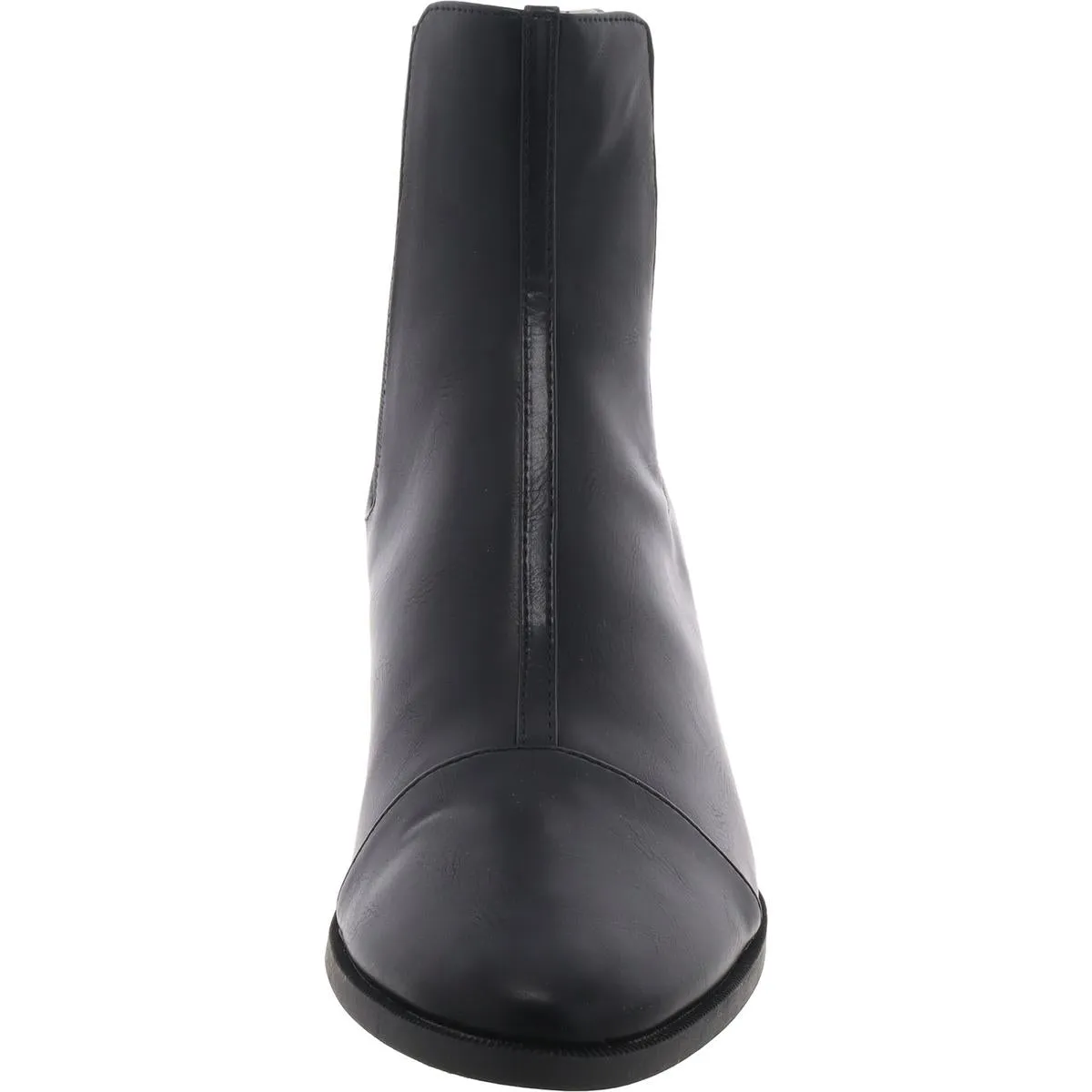 Womens Block Heel Round Toe Chelsea Boots
