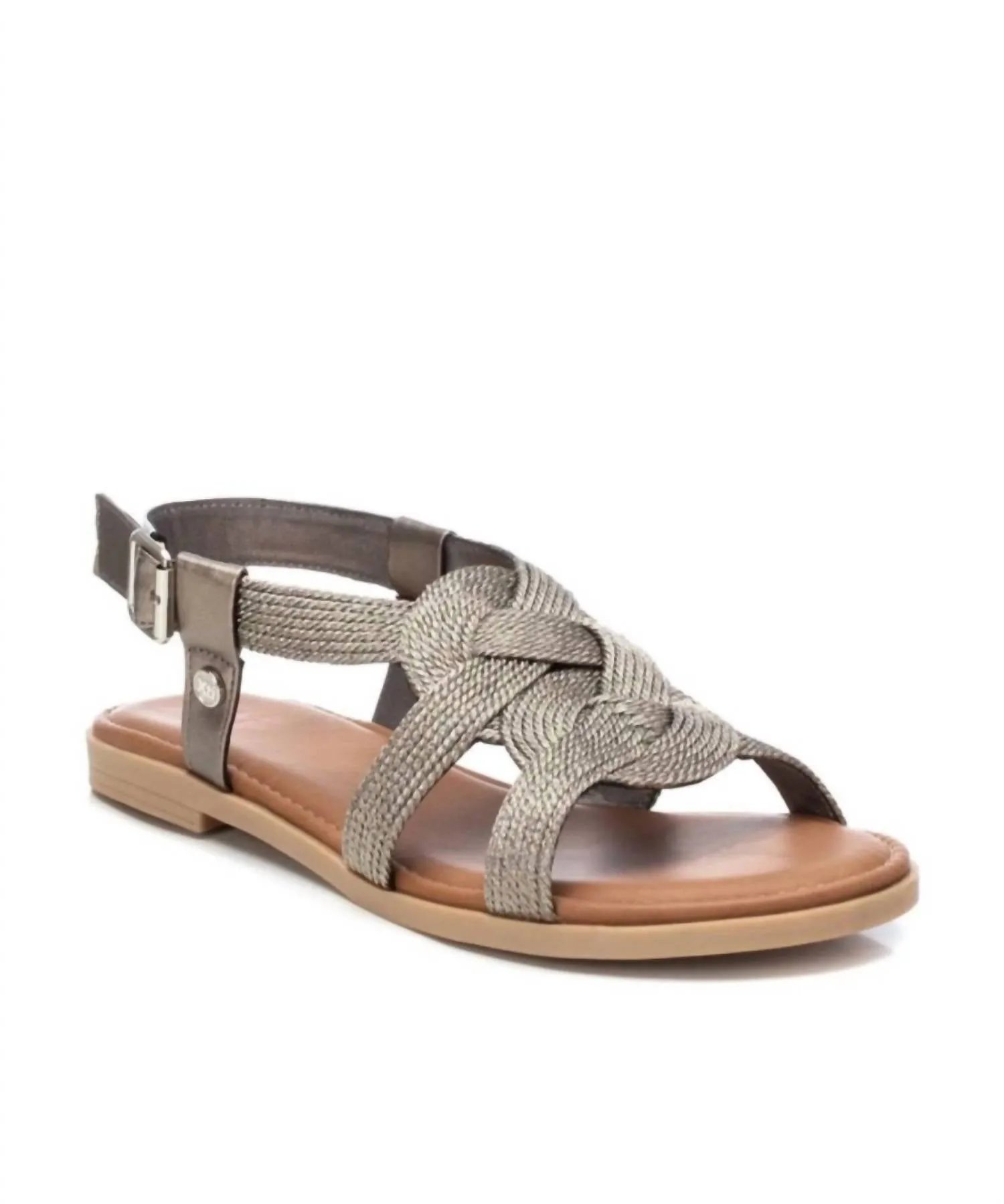 Women's Braided Flat Sandals In Plumb