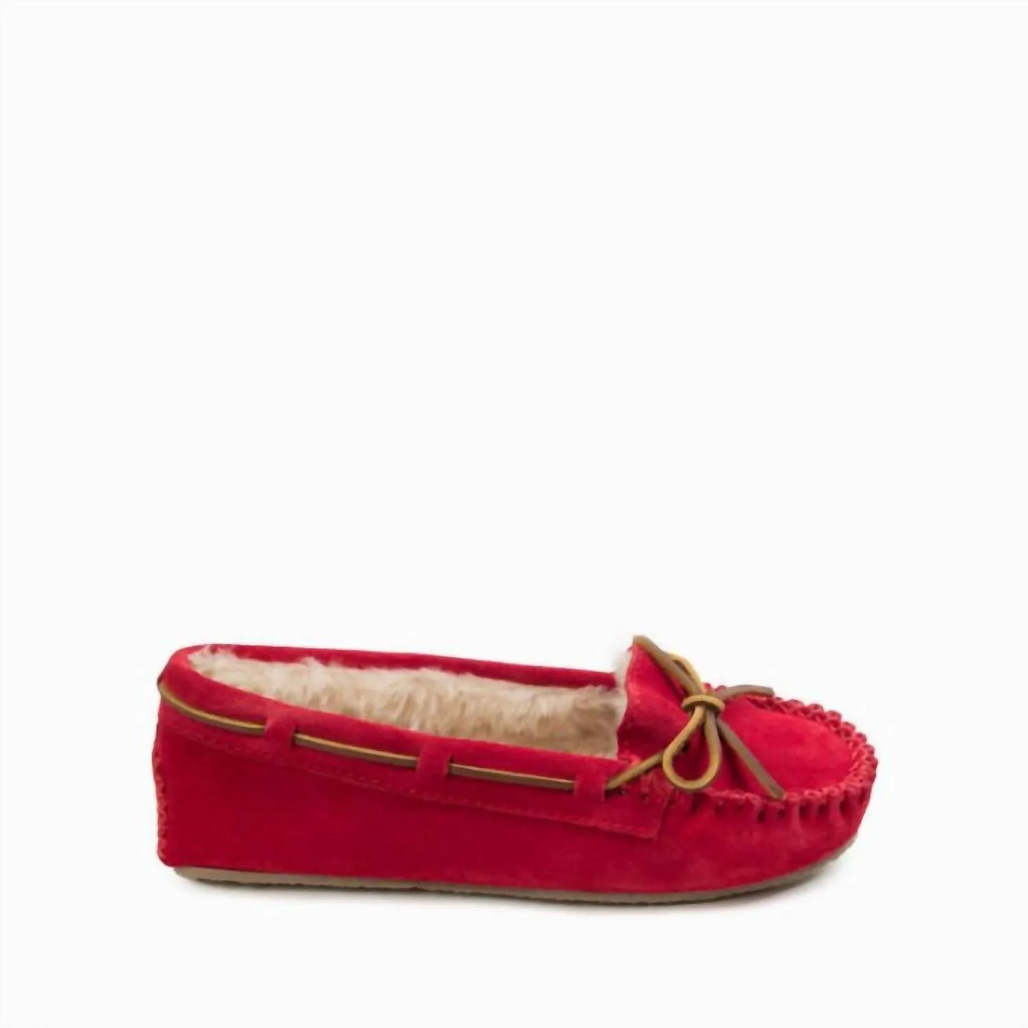 Women's Cally Moccasin Slipper In Cherry