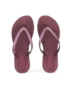 Women's Cheerful Glitter Flip Flops In Magenta