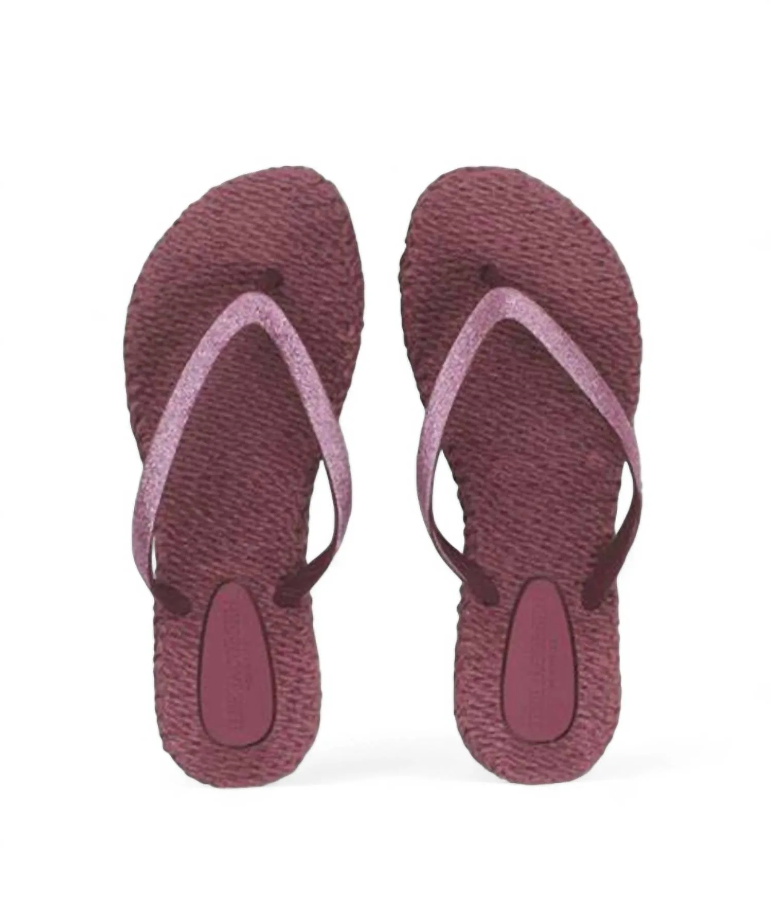 Women's Cheerful Glitter Flip Flops In Magenta