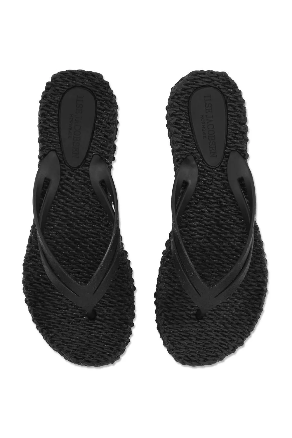 Women's Cheerful Platform Flip Flops In Black