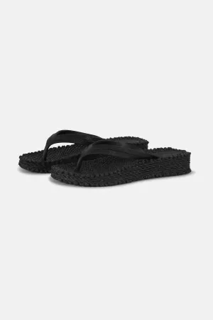 Women's Cheerful Wedge Flip Flop In Black